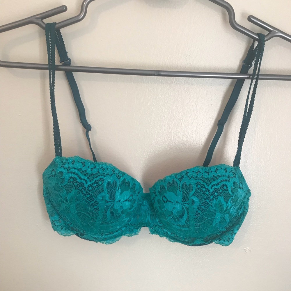 PINK multi-way Teal Lace Bra 32C